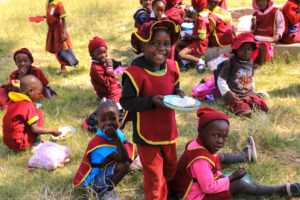 Hwange School feeding by Imvelo Safari Lodges