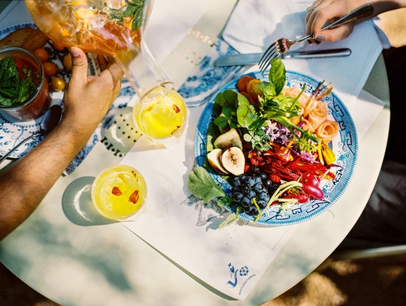 Fresh salads and Herbal Teas at the Greenhouse, Babylonstoren