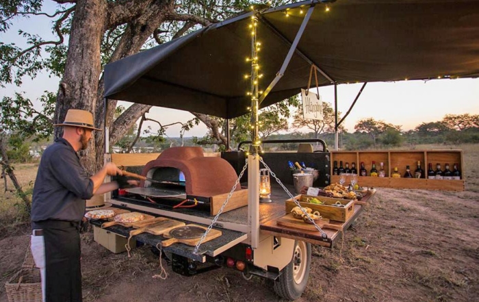 Pizza truck at Chitwa Chitwa, Sabi Sands, South Africa