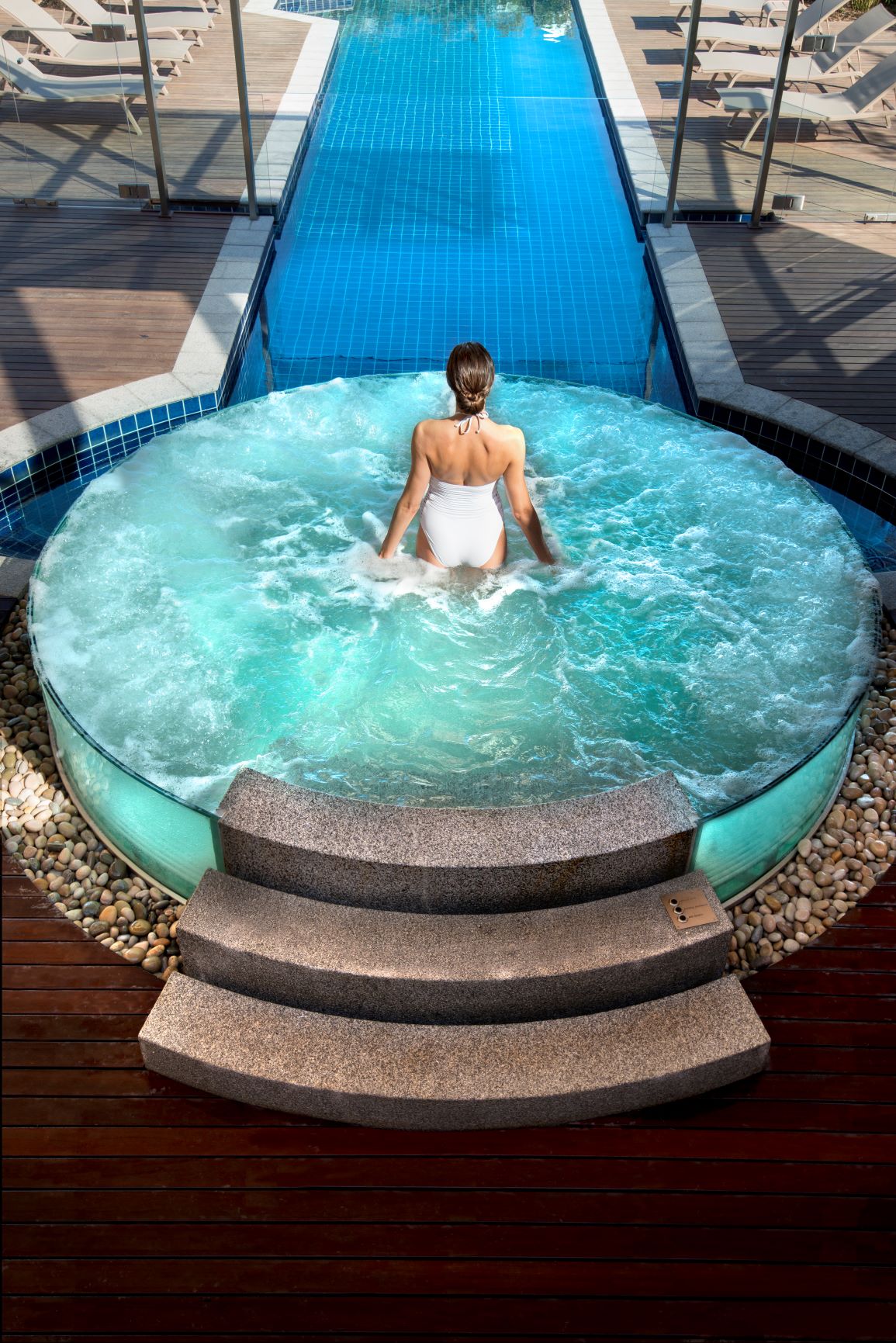 Float in the vitality pool at Babylonstoren