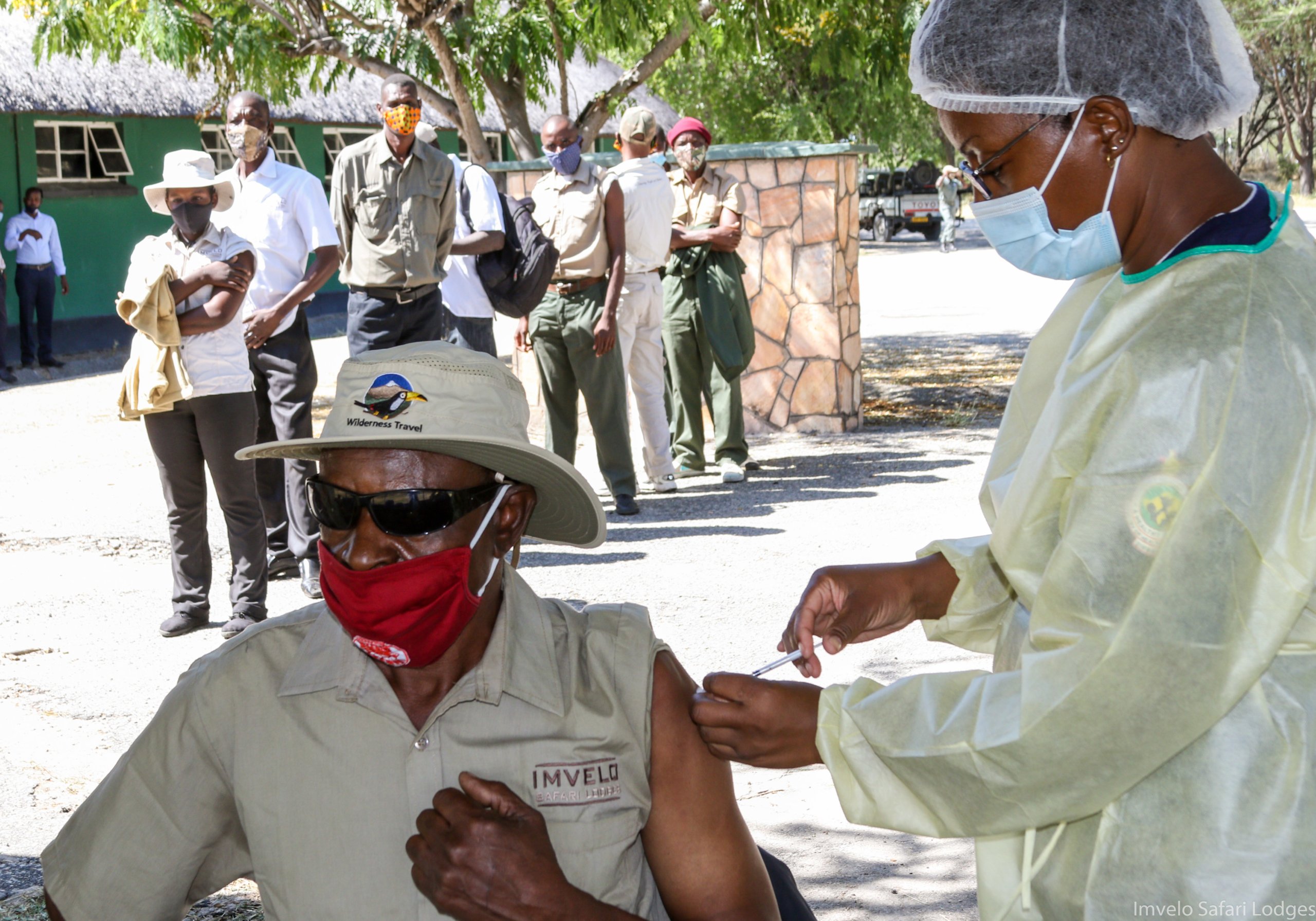 Vaccinating the local communities and frontline Imvelo Staff @ Hwange NP